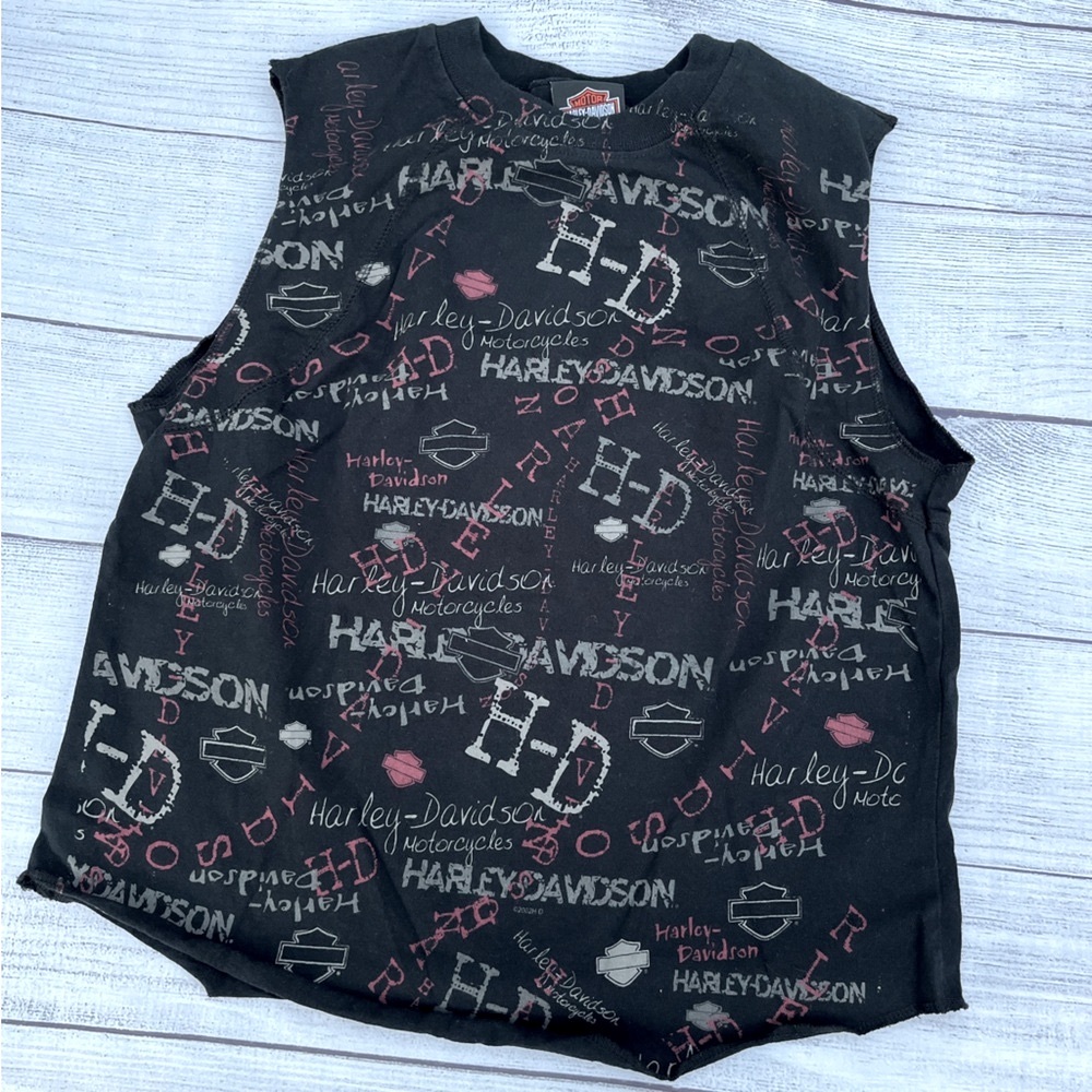 ‼️VINTAGE Harley Davidson Sleeveless Shirt women SZ XL Made in USA